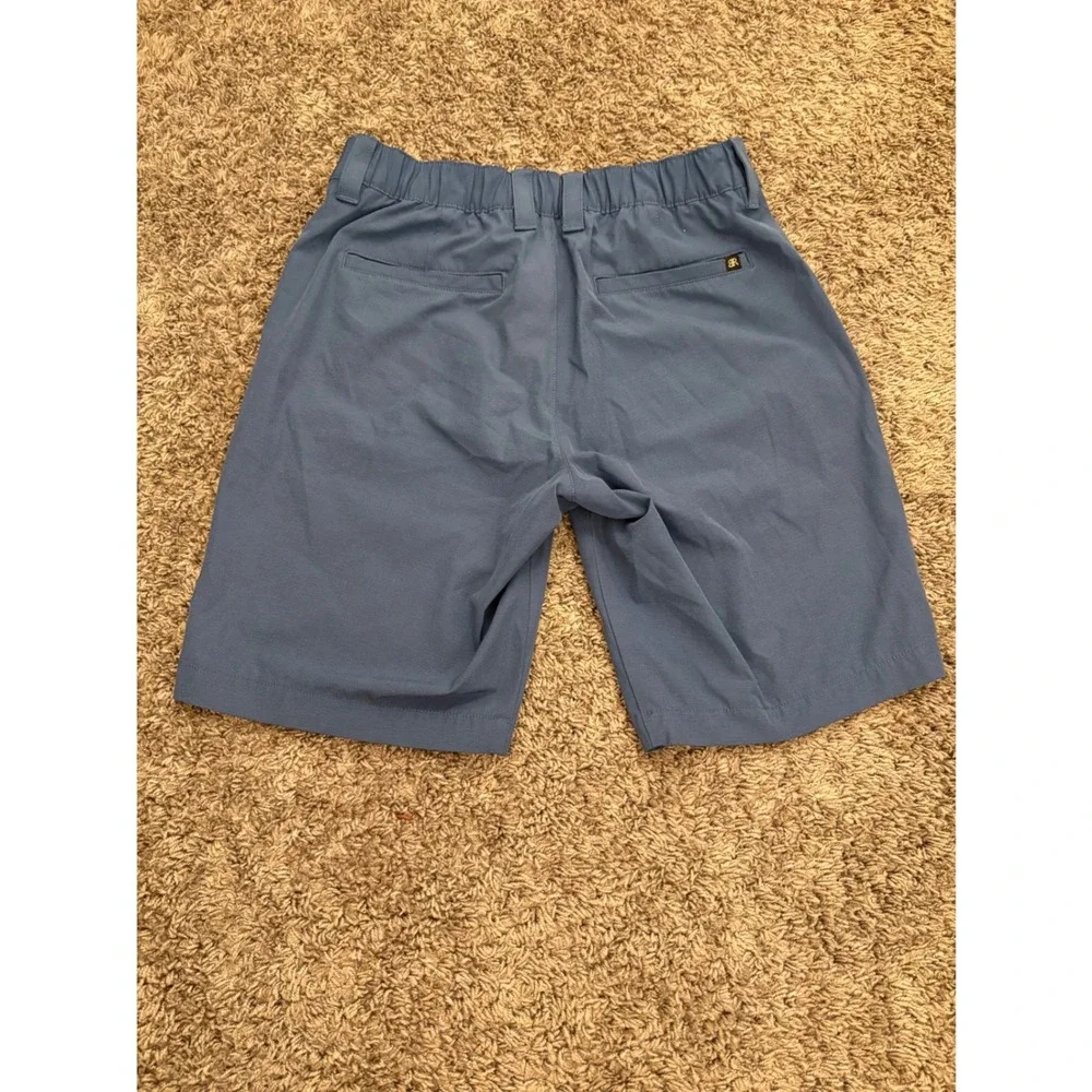 Banana Republic Mens Core Temp Shorts Blue 30 Elastic Waist Golf Casual